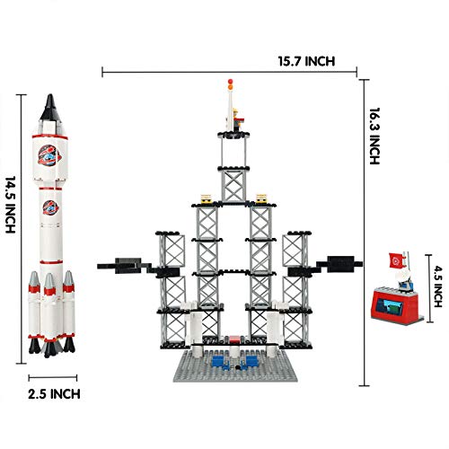 Juego de construcción de Naves espaciales City Space Rocket Ship Toys con Centro de Control de Lanzamiento y Mini Astronauta (309PCS)