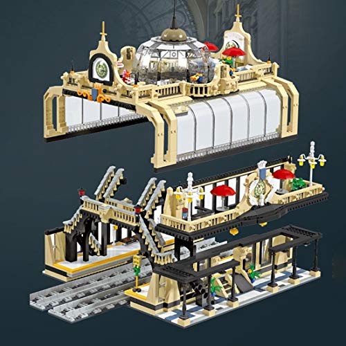 Juego de construcción modular para casa, 3670 piezas, tren, estación de tren, modelo de ciudad, vista de calle, bloques de construcción arquitectura, compatible con Lego