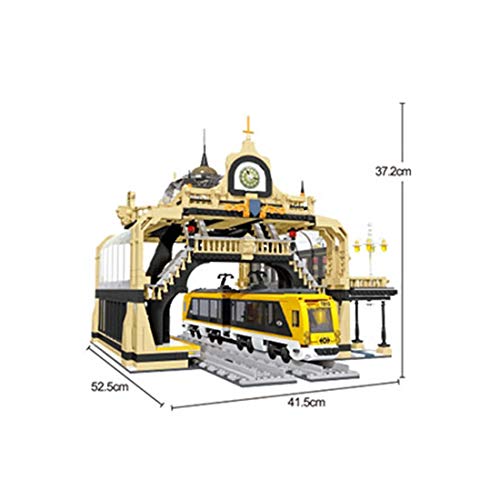 Juego de construcción modular para casa, 3670 piezas, tren, estación de tren, modelo de ciudad, vista de calle, bloques de construcción arquitectura, compatible con Lego