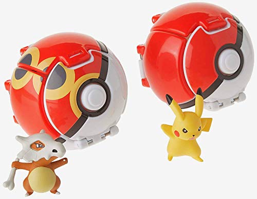 Juego de Figuras Pokemon Throw 'n' Pop Pokeball Pikachu & Poke Ball/Cubone & Repeat Ball