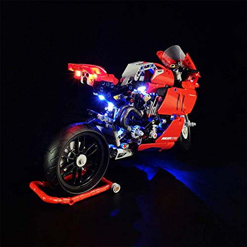 Juego de luces para Lego Technik Ducati Panigale V4R, Kit de luz LED Kompatibel con Lego 42107 Ducati Panigale V4 R (Modelo de Lego Nicht Enthalten Leg)