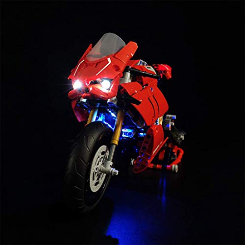 Juego de luces para Lego Technik Ducati Panigale V4R, Kit de luz LED Kompatibel con Lego 42107 Ducati Panigale V4 R (Modelo de Lego Nicht Enthalten Leg)