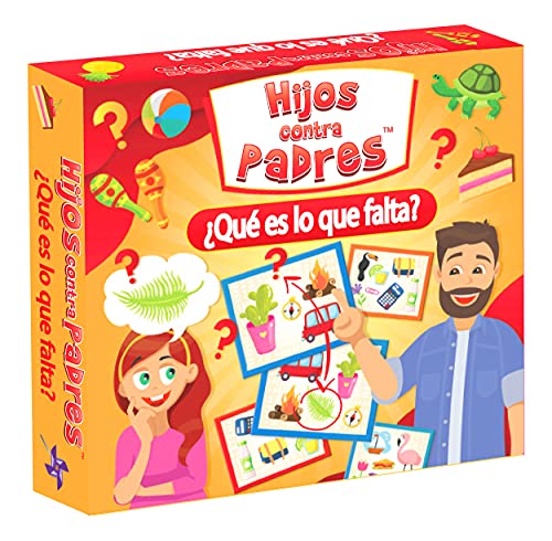 Juego de Memoria Juego de Cartas para Toda la Familia Juego Educativo para Niños y Adultos Juego de Mesa | Hijos contra Padres ¿Qué es lo Que Falta? | en Español | 84 Cartas | de 5 Años