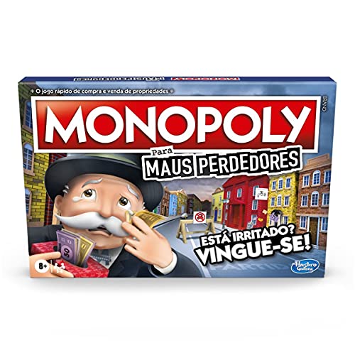 Juego de Mesa Monopoly Malos Perdedores, a Partir de 8 años