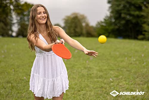 Juego de Tenis de Playa, 2 Raquetas, 2 Pelotas de Softball, en un Bolsillo de Malla Resellable