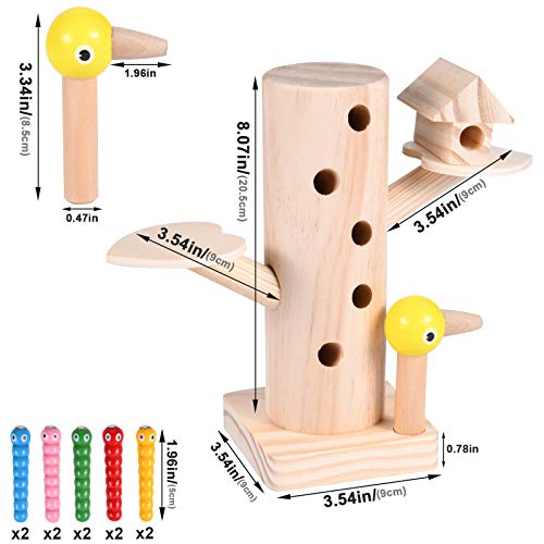 Juego Infantil Magnetico, Pajaro Carpintero Juguete,Juego de Atrapar Insectos de Pájaro Carpintero,con Emocionales en Bebes y Niños de Edad Preescolar,Colores Que Desarrolla Habilidades Cognitivas