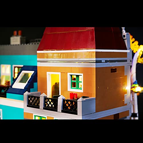 Juego Luces LED Juego Luces para Librería Estilo Europeo Modelo Juego Luces de Iluminación Compatible con Lego 10270 (Solo Luz LED, Sin Kit Bloques Construcción)