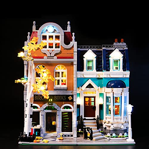 Juego Luces LED Juego Luces para Librería Estilo Europeo Modelo Juego Luces de Iluminación Compatible con Lego 10270 (Solo Luz LED, Sin Kit Bloques Construcción)