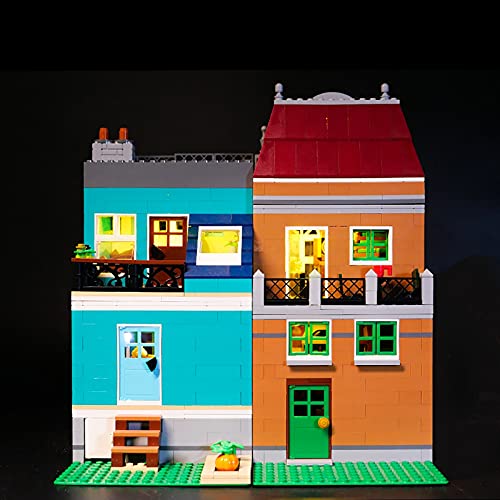 Juego Luces LED Juego Luces para Librería Estilo Europeo Modelo Juego Luces de Iluminación Compatible con Lego 10270 (Solo Luz LED, Sin Kit Bloques Construcción)