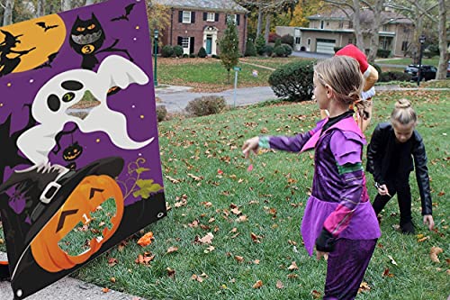 Juegos de fiesta de Halloween para niños, calabaza, fantasmas, brujas, juego con 3 pufs, decoración divertida