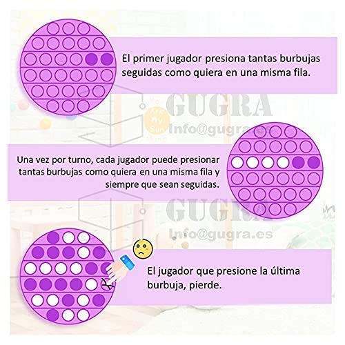 Juguete antiestres Silicona Push Pop it Redondo Fidget Toys Juguete sensorial Relajante Burbujas Bolas. fidgets Toys popits. popit Barato fingertoys (Círculo Multicolor)