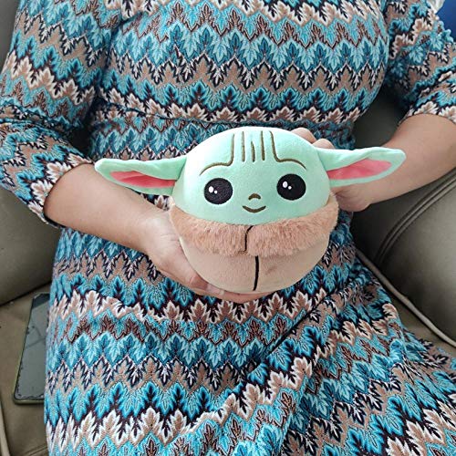 Juguete de peluche Baby Yoda, el compañero mandaloriano de la almohada de peluche con el bebé Yoda Fácil de llevar, también puedes dormir con tu hijo-30cm_blue_Yoda