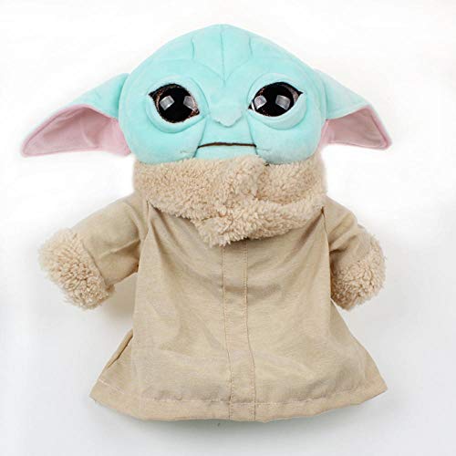 Juguete de peluche Baby Yoda, el compañero mandaloriano de la almohada de peluche con el bebé Yoda Fácil de llevar, también puedes dormir con tu hijo-30cm_blue_Yoda