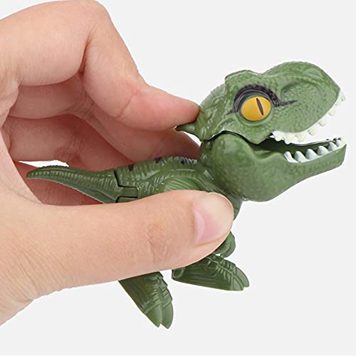 Juguete de tiranosaurio, Juguete Interactivo de Dinosaurio de Mano mordedor, con Huevos para incubar Juguetes de Dinosaurio, Juego Creativo para morder el Dedo.(4 Piezas)