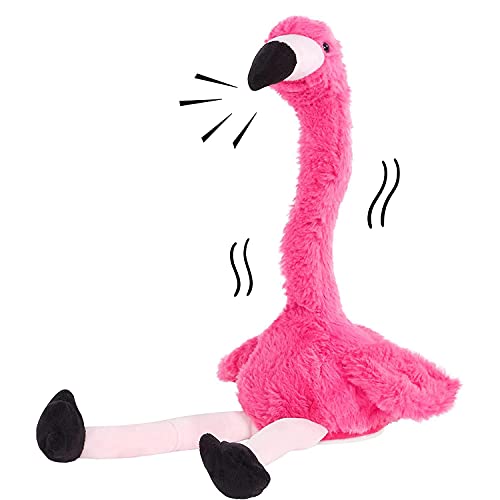 Juguete mímico de flamenco, cantando flamencos repetidos juguetes de peluche para decoración del hogar, cuello de baile, juegos de niños, felpa, 1 pieza