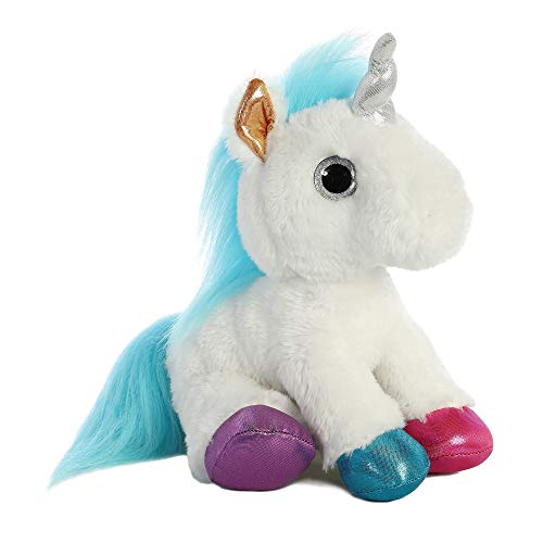 Juguete Peluche Aurora 'Sparkle Tales' St Unicornio Blanco Patas Multicolor 31Cm