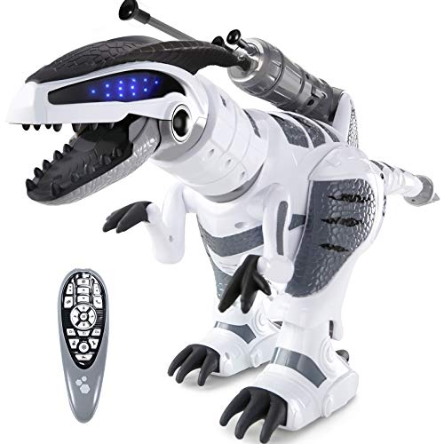 Juguete Robot de Dinosaurios, ANTAPRCIS RC Robot para Niños con Modo de Batalla, Interactivo Mascota Programable Bailar y Cantar, Regalo para Niños