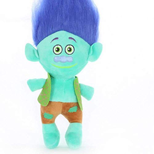 Juguete suave de 35 cm 23 cm Anime Trolls Juguete de peluche de amapola rama mágica de pelo de hada mago Troll muñecas suaves juguetes de peluche niños niñas regalo de peluche 31 cm-50 cm azul