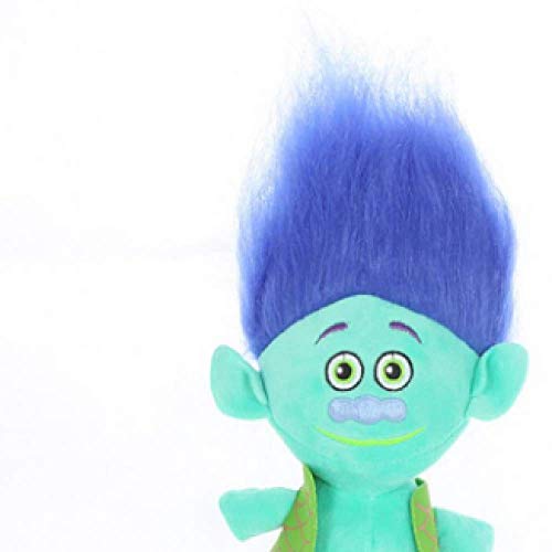 Juguete suave de 35 cm 23 cm Anime Trolls Juguete de peluche de amapola rama mágica de pelo de hada mago Troll muñecas suaves juguetes de peluche niños niñas regalo de peluche de 11 cm-30 cm azul