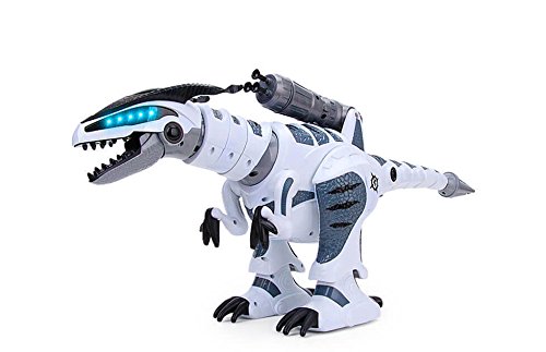 JUGUETECNIC │ Roborex el Dinosaurio Robot Teledirigido │ ¡Lanzacohetes, emite sonidos y sus ojos se iluminan! | Tiranosaurio Rex Programable │ Mascotas Electrónicas │ T-Rex Robótica Radio Control