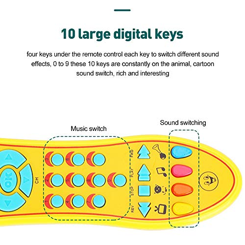 Juguetes Control Remoto Para Bebés, Música TV Control Remoto Simuladores Juguetes Educativos Para Niños(gris)