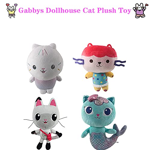 Juguetes de Peluche para Gatos de la casa de muñecas Gabbys, Almohadas de Peluche Suaves, adecuadas para los fanáticos de los Dibujos Animados de Regalo de niños y niñas. (C)