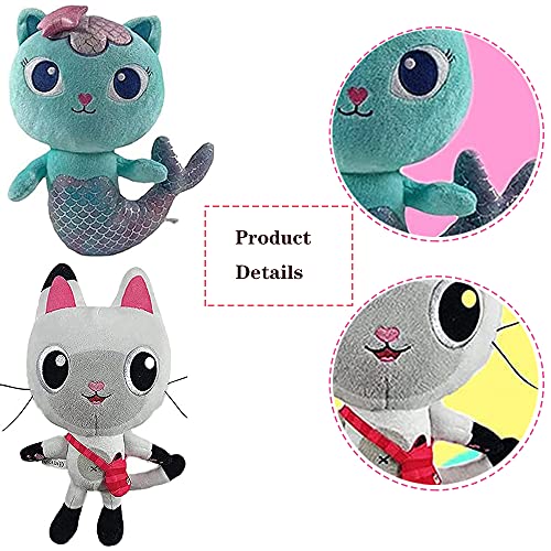 Juguetes de Peluche para Gatos de la casa de muñecas Gabbys, Almohadas de Peluche Suaves, adecuadas para los fanáticos de los Dibujos Animados de Regalo de niños y niñas. (C)