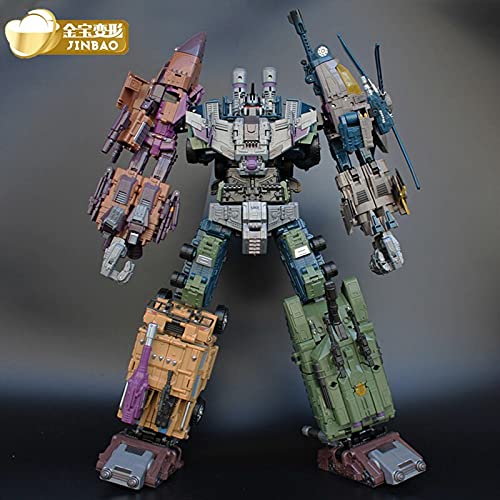 Juguetes de Transformadores, Jinbao De Gran Tamaño 4 3CM Transformers Toys Bruticus Transformación Cool Anime 5 En 1 Figura De Acción Robot Car Depósito Militar Modelo De Tanque De Juguetes Regalos ,R