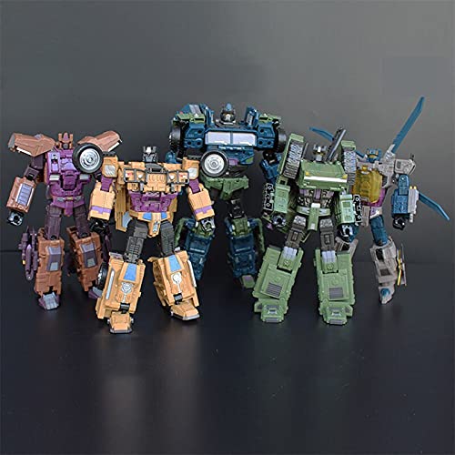 Juguetes de Transformadores, Jinbao De Gran Tamaño 4 3CM Transformers Toys Bruticus Transformación Cool Anime 5 En 1 Figura De Acción Robot Car Depósito Militar Modelo De Tanque De Juguetes Regalos ,R