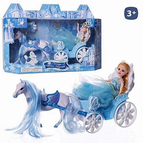 Juguetes Industriales Carroza de Princesa Snow y muñeca Medidas 24 x 13 cm