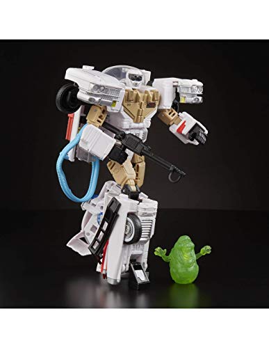 Juguetes Transformers Generations - Transformers Collaborative - Ghostbusters: El Legado - Ecto-1 Ectotron, Figura Convertible de 17,5 cm con Historieta