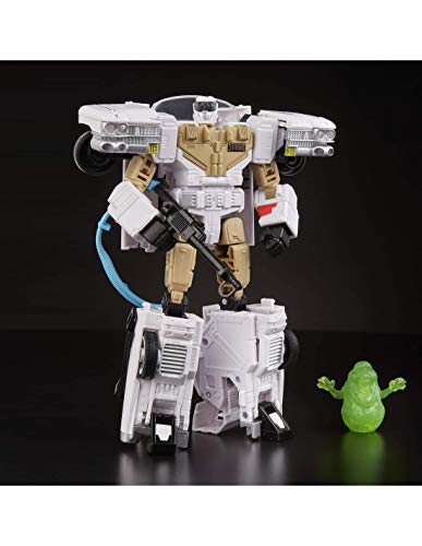 Juguetes Transformers Generations - Transformers Collaborative - Ghostbusters: El Legado - Ecto-1 Ectotron, Figura Convertible de 17,5 cm con Historieta