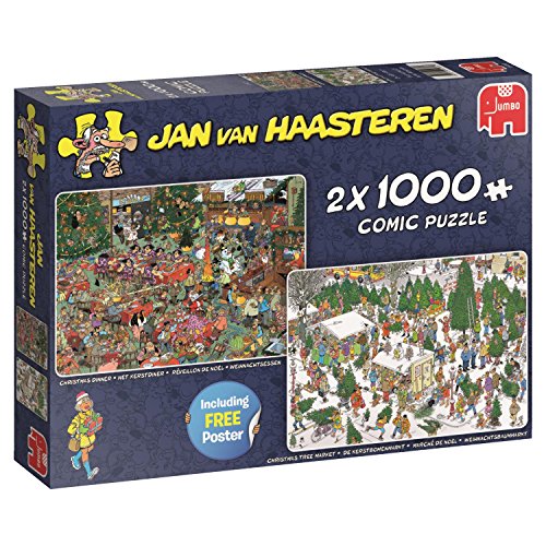 Jumbo- Christmas Gifts 2 x 1000, Multicolor (19080)