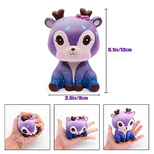 JUNLEE Squishy Juguetes 4pcs, Descompresión Slow Rising Squeeze, Juguetes Antiestrés Kawaii Perfumado Suave Animal Juguetes Compresivos Juegos Regalos para Ninos y Adultos