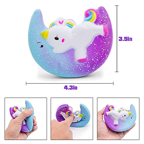 JUNLEE Squishy Juguetes 4pcs, Descompresión Slow Rising Squeeze, Juguetes Antiestrés Kawaii Perfumado Suave Animal Juguetes Compresivos Juegos Regalos para Ninos y Adultos