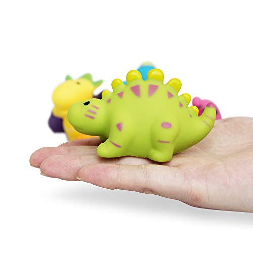 JUNSHEN Juguetes de baño,Juguetes flotantes de Dinosaurios(6 Piezas) Bebé Juguetes de baño Suave Bañera Aprendizaje Dinosaurio Baño Juguetes yJuguetes de baño para niños pequeños