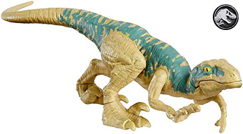 Jurassic World Dinosaurios de Ataque, Velocirráptor Echo, dinosaurio de juguete (Mattel GFG60)