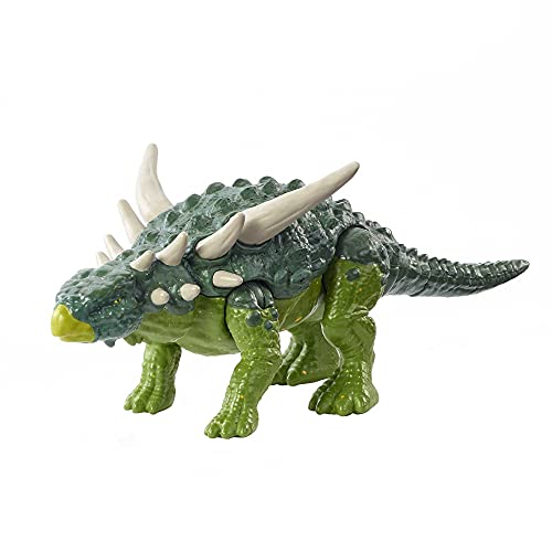 Jurassic World Fuerza Feroz Sauropelta Dinosaurio articulado, figura de juguete para niños (Mattel HBY67)