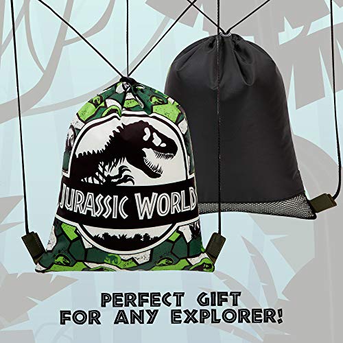 Jurassic World Mochila Niño de Cuerdas, Mochila Deporte Saco, Mochila Cuerdas para Gimnasio Viajes Colegio, Regalos para Niños y Adolescentes