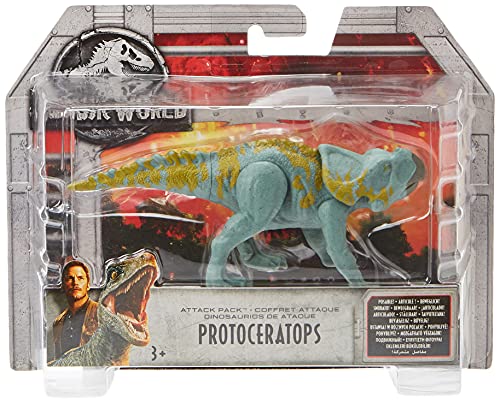 Jurassic World Protoceratops de ataque, dinosaurio de juguete (Mattel FVJ92)