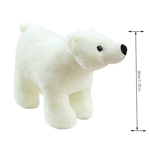 JWC Oso de Nieve ártico de Peluche de Animal de Peluche, Juguetes de Cuento de Tigre, Osos Polares, Juguete de Peluche, Lindo, para niños, Juguetes para Dormir, Regalos de cumpleaños de Navidad