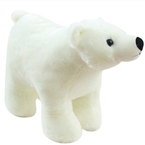 JWC Oso de Nieve ártico de Peluche de Animal de Peluche, Juguetes de Cuento de Tigre, Osos Polares, Juguete de Peluche, Lindo, para niños, Juguetes para Dormir, Regalos de cumpleaños de Navidad