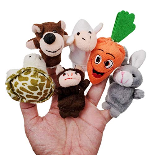 JZK Juguete Marionetas de Mano Animales Marionetas de Dedos pequeños Juguetes Peluche para niños Detalles Fiesta Regalo cumpleaños Rellenos de Bolsas de Fiesta y Calcetines