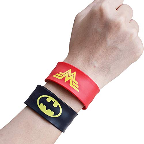 KAHEIGN 10Pzs Bandas De Bofetadas De Superhéroes Para Niños, Pulsera De Silicona Bandas De Pulsera De Bofetada De Los Vengadores De Marvel Para Cumpleaños Pascua Halloween Fiesta De Navidad Favores