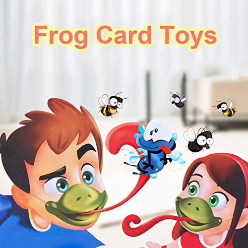 kaikki Divertido Juego Chameleon Tongue out, Tic TAC Tongue Catch Bugs Juego Frog Card Toys, Greedy Chameleon Sticking Tongue out Desktop Toy Family Party Board Toy para Niños Adultos