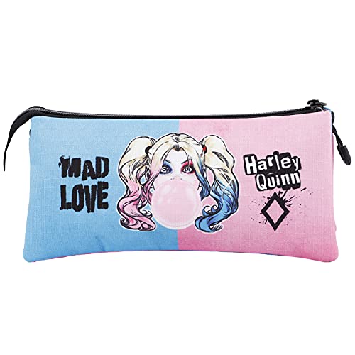 KARACTERMANIA Harley Quinn Bad Girl-Estuche Portatodo Triple HS, Multicolor