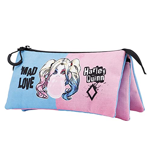 KARACTERMANIA Harley Quinn Bad Girl-Estuche Portatodo Triple HS, Multicolor