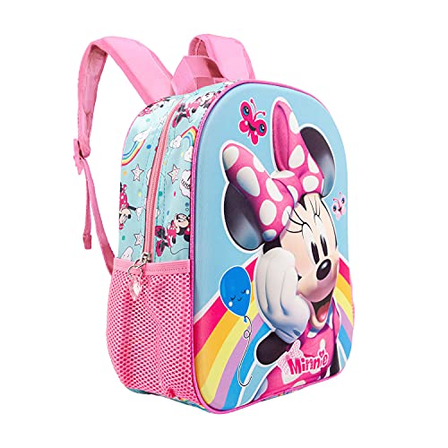 KARACTERMANIA Minnie Mouse Rainbow-Mochila 3D (Pequeña), Multicolor, M