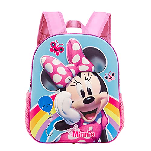 KARACTERMANIA Minnie Mouse Rainbow-Mochila 3D (Pequeña), Multicolor, M