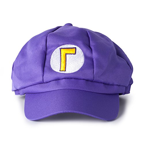 Katara Disfraz de Super Mario Bros. Carnaval, Halloween-Gorra de Waluigi, Niños/Adultos, color violeta (MLILA) , color/modelo surtido